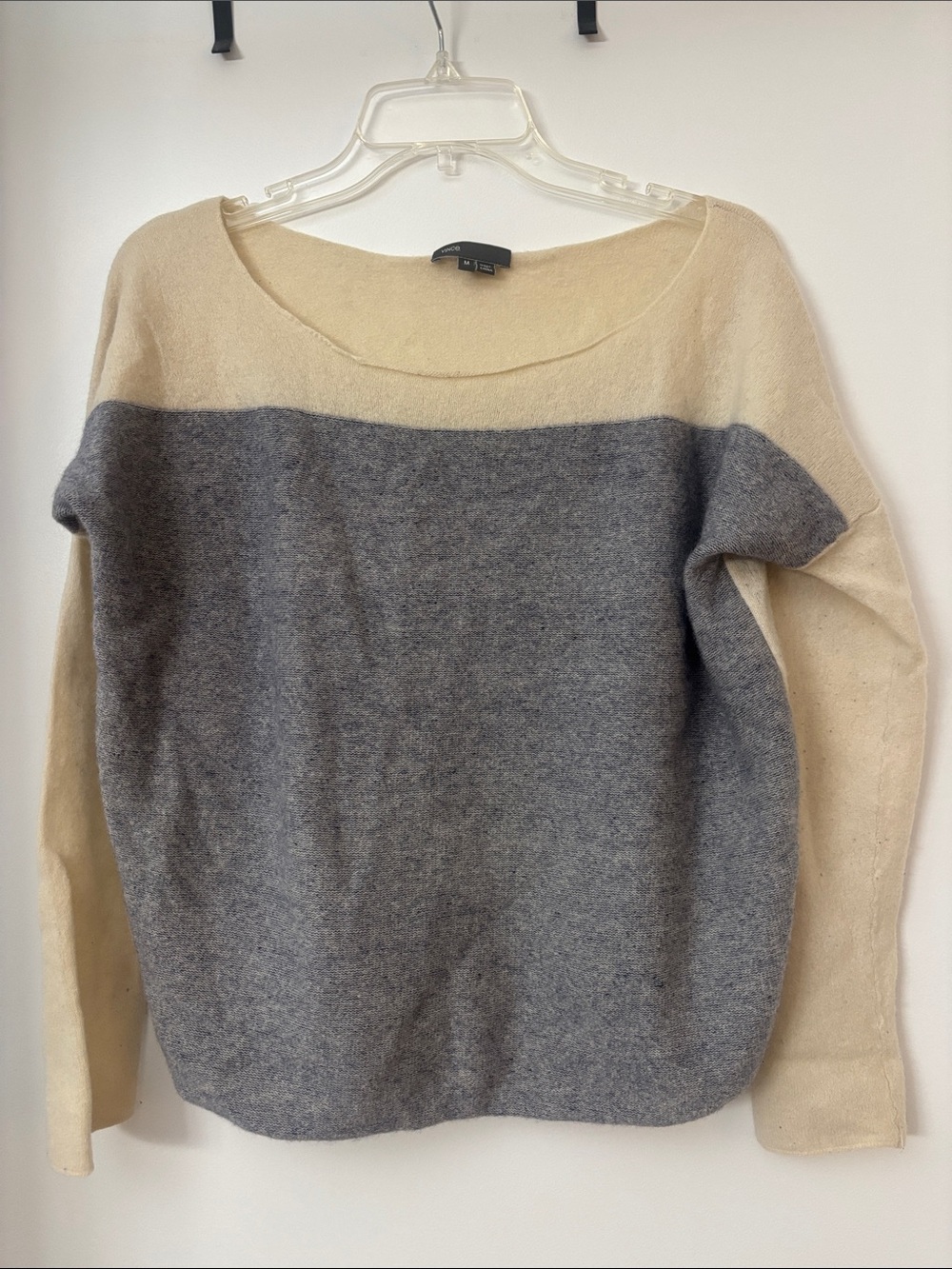 Vince Size M Two-Tone Cashmere Sweater